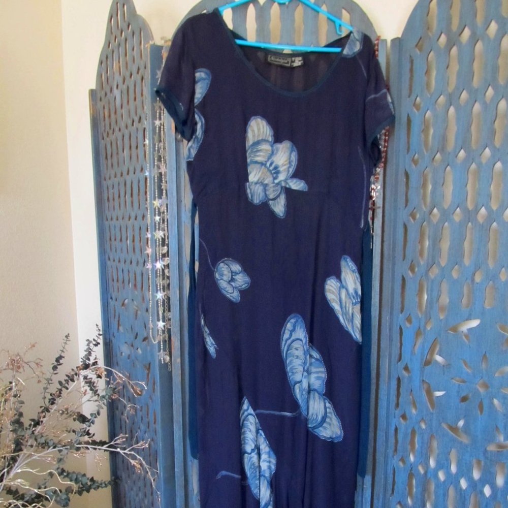 Blue Midi Vintage Dress